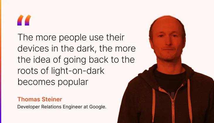 Thomas Staalers discusses the significance of dark mode in enhancing user experience and reducing eye strain.