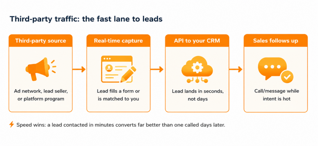 Step 4: Use Third-Party Traffic and Leads for Speed