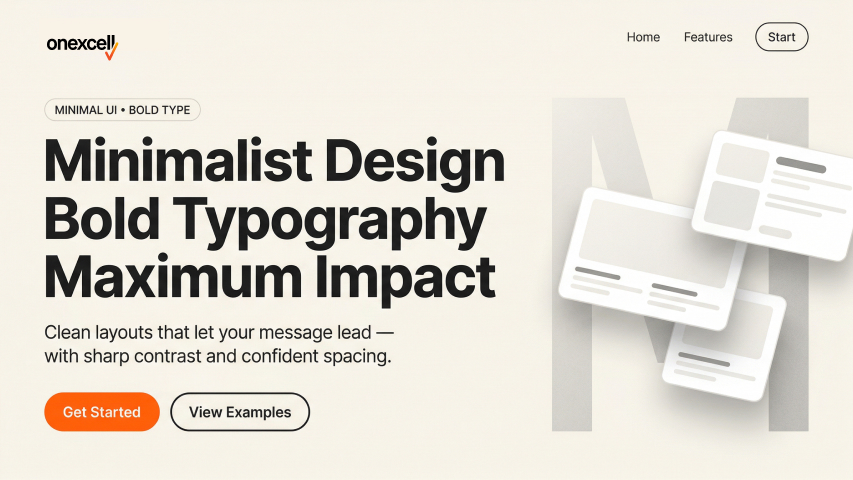 Minimalist Design With Bold Typography